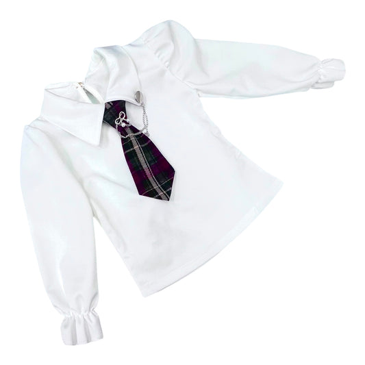 Completo Camicia e Gonna Short con Cravatta Da bambina Invernale