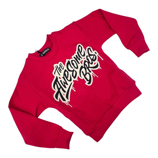 Felpa Girocollo Da Bambino Invernale con Stampa