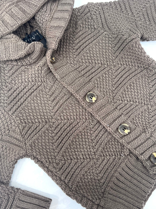 Attuality Cardigan m. Lana con Cappuccio Da Bambino