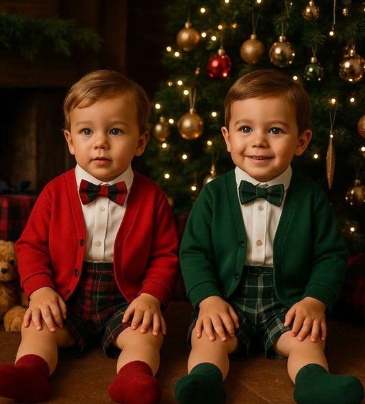 Klaiadì Completo Natalizio Quattro Pezzi Neonato