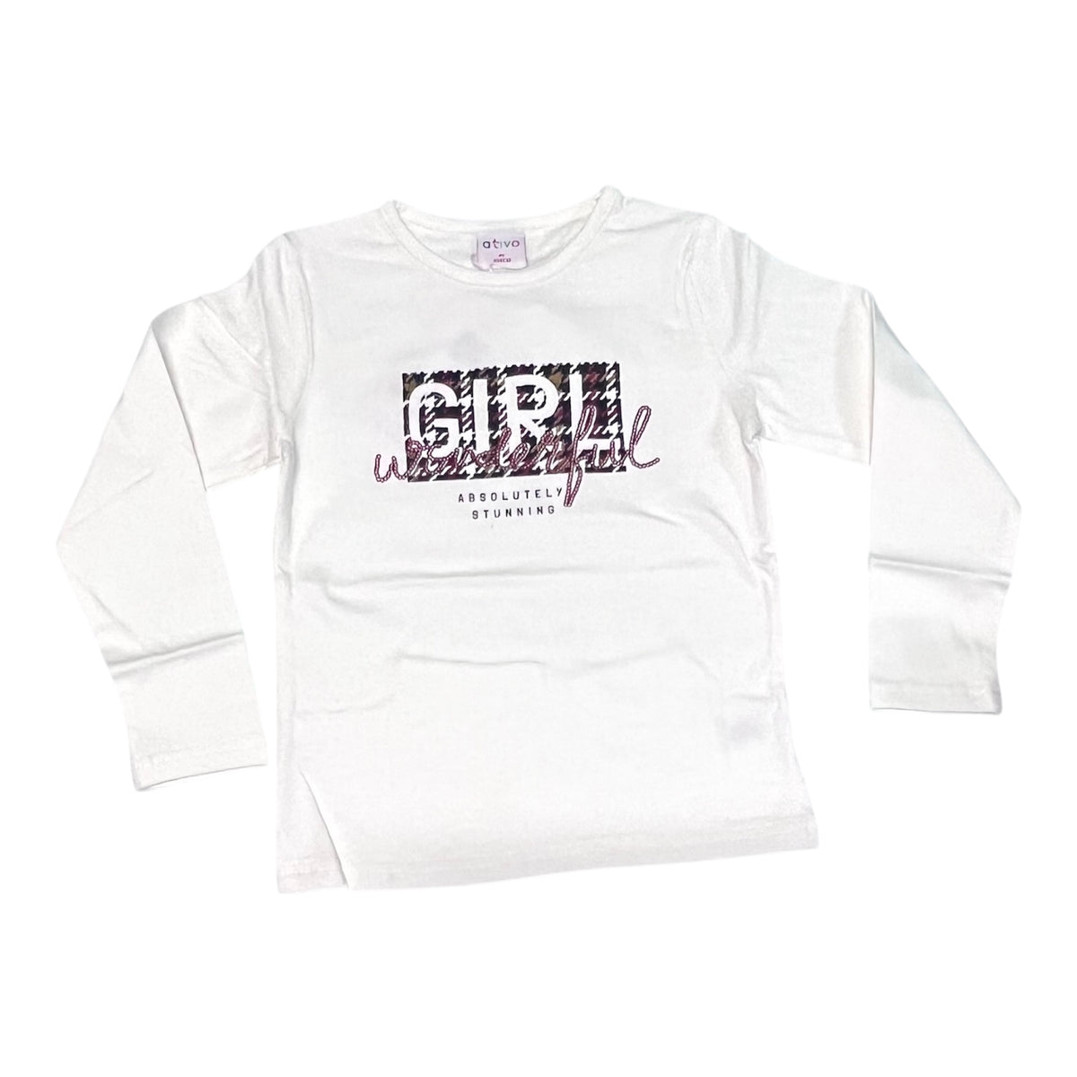 Ativo Maglia in Cotone Caldo Da Bambina Fantasia