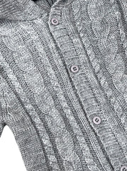Cardigan Treccia Con Cappuccio Da Neonato Invernale