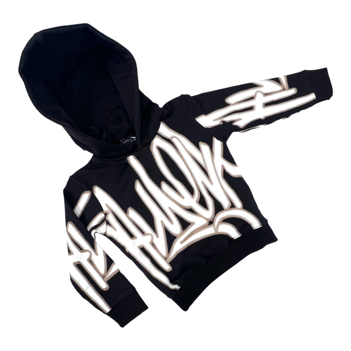 Attuality Brand Felpa Da Neonato Con Cappuccio Nera