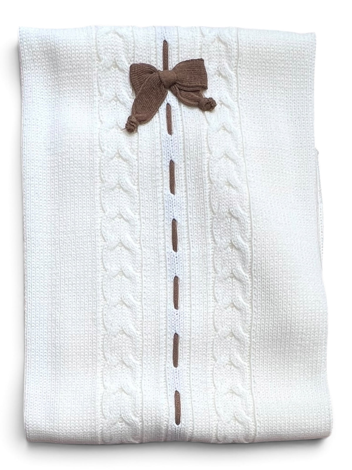 Pappa e Latte Coperta in Lana con Fiocco Da Neonati