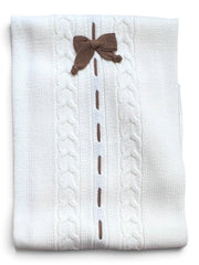 Pappa e Latte Coperta in Lana con Fiocco Da Neonati
