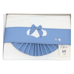 Palla Pallina Lenzuola Carrozzina 100% Cotone Coordinato Tre Pezzi Sopra Sotto Federa mis. 90x120