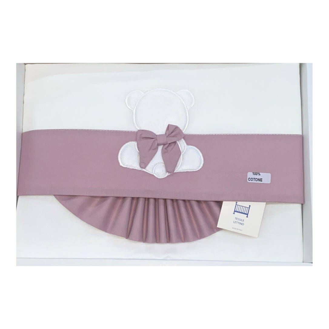 Palla Pallina Lenzuola Carrozzina 100% Cotone Coordinato Tre Pezzi Sopra Sotto Federa mis. 90x120