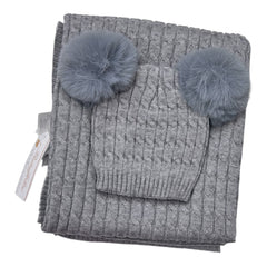 Batuffolini Copertina Culla Smacchinata con Cappello Pompon Primi Giorni