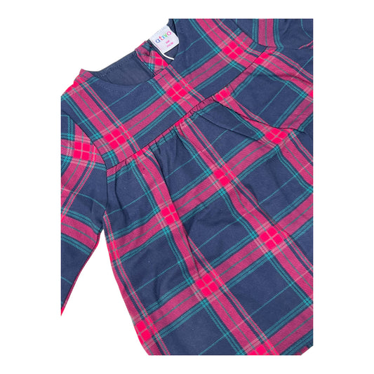 Ativo Blusa Tartan Da Neonata