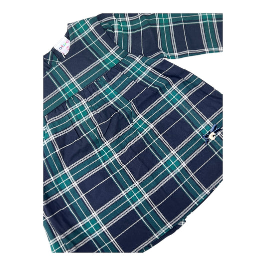 Ativo Blusa Tartan Da Neonata