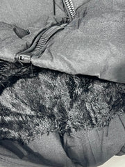 Giubbino Lungo Polar Da Bambina Interno Pelliccia Con Cappuccio Removibile in Pelliccia