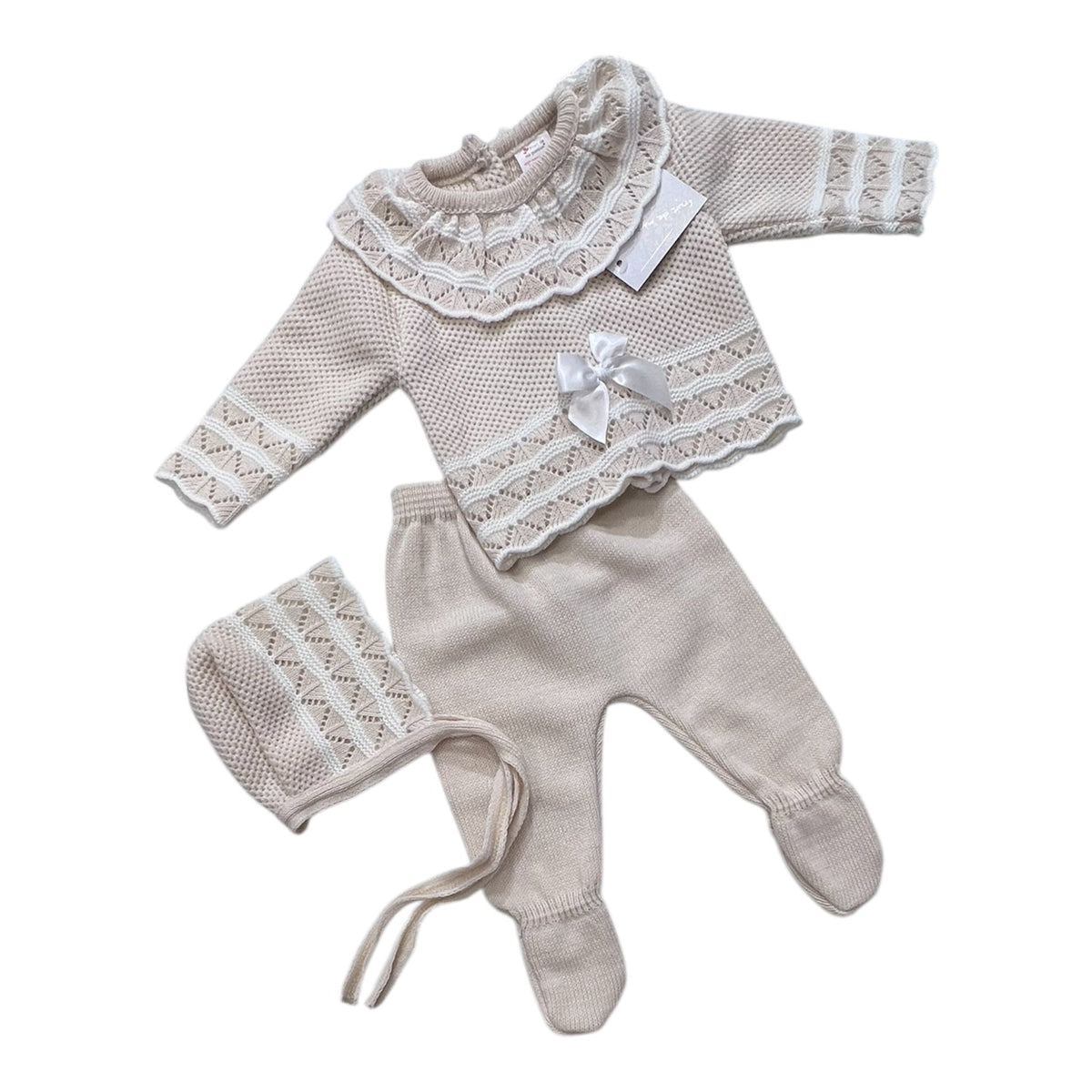 Fruit Completo Tre pezzi Nascita m.Lana da Neonata