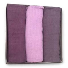 Mussola Set Tre Pezzi 100% Cotone misura 75x80