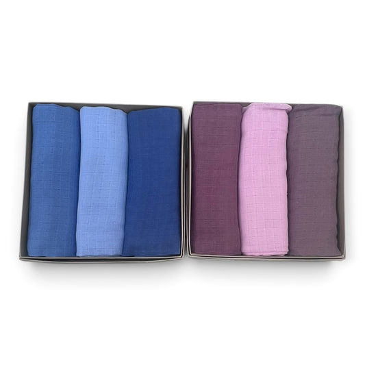 Mussola Set Tre Pezzi 100% Cotone misura 75x80