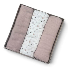 Mussola Set Tre Pezzi 100% Cotone misura 75x80