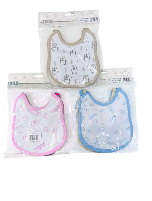 Confezioni Bavette Allattamento 6pz in Cotone Vari Colori
