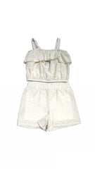 MELANY ROSE TOP CON SHORT IN TESSUTTO STRUTTURATO E RICAMATO
