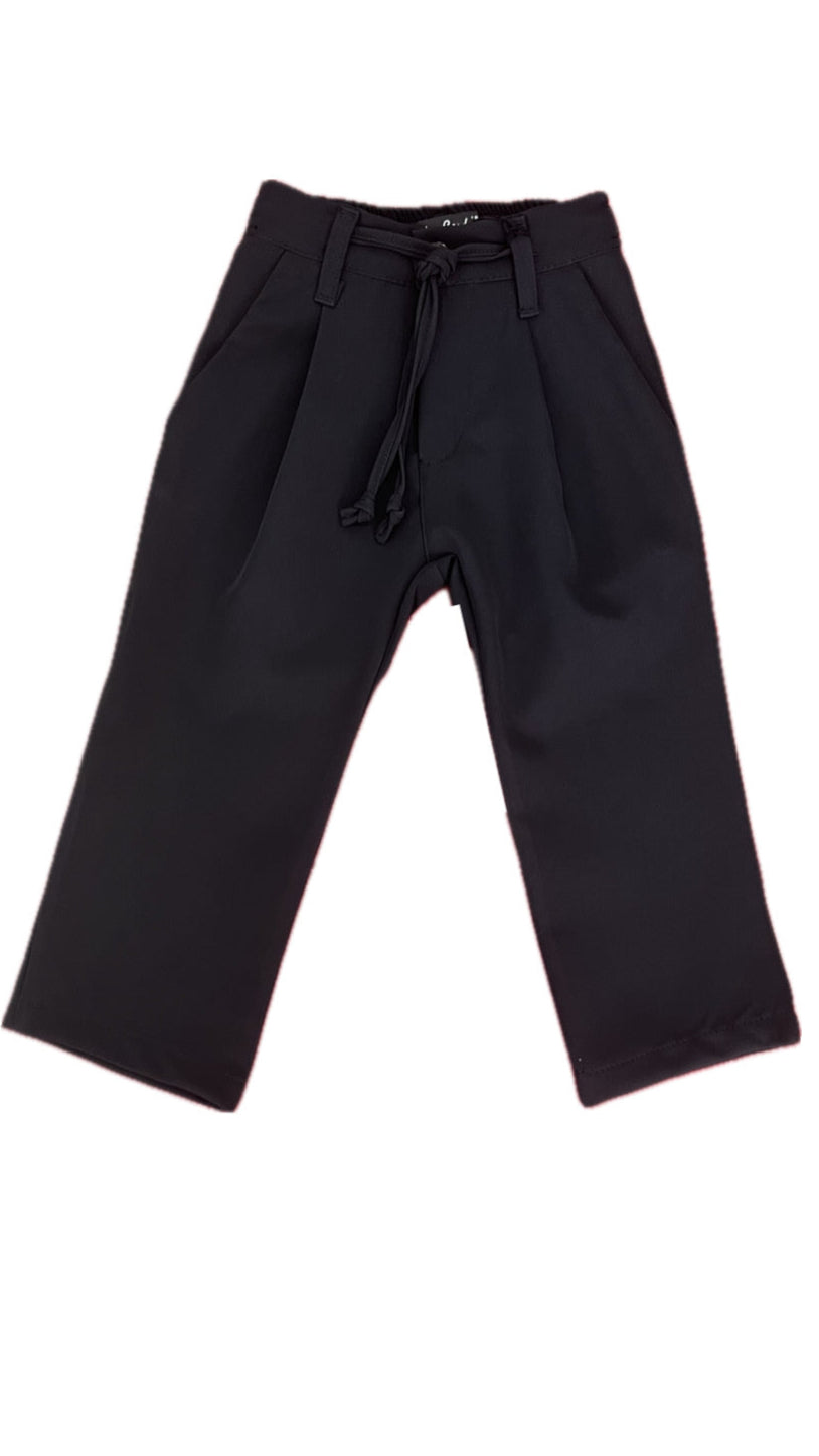 PIERRE CARDIN PANTALONE BAMBINO CLASSIC FONDO AMPIO DOPPIA PINCES-NERO