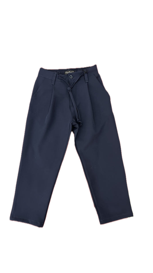 PIERRE CARDIN PANTALONE FONDO AMPIO DOPPIA PINCES BLUE NAVY RAGAZZO