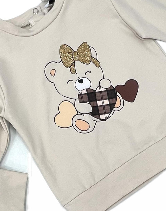 Mini Lù Completo Felpa e Short per Neonata