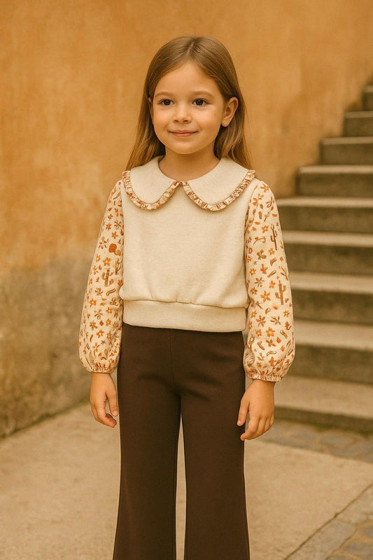 Melany Rose Maglia Lana Texana per Bambina