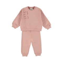 DIRKJE Completo Tuta Dettaglio Fiocco Neonata