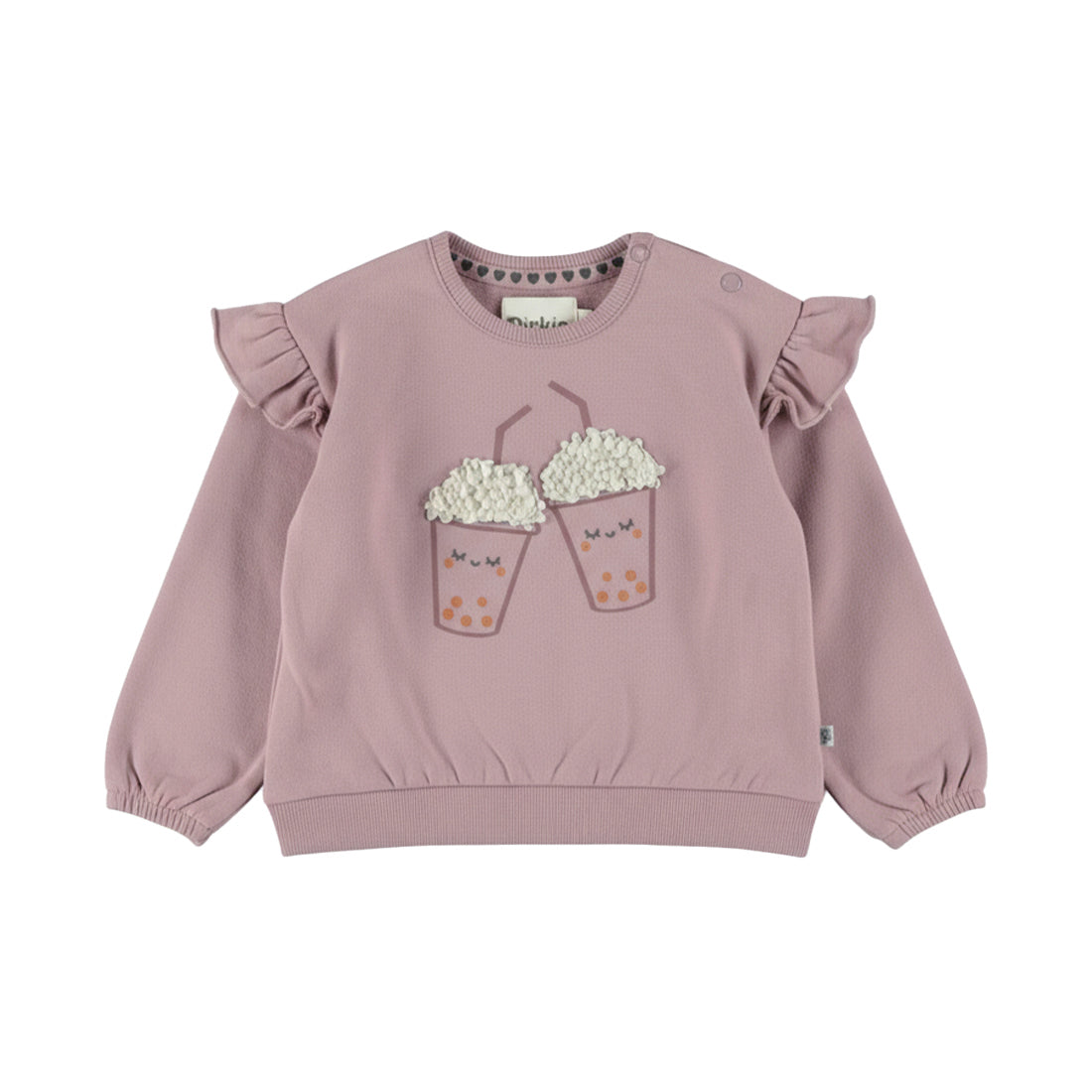 DIRKJE Felpa MilkShake Con Volant Neonata