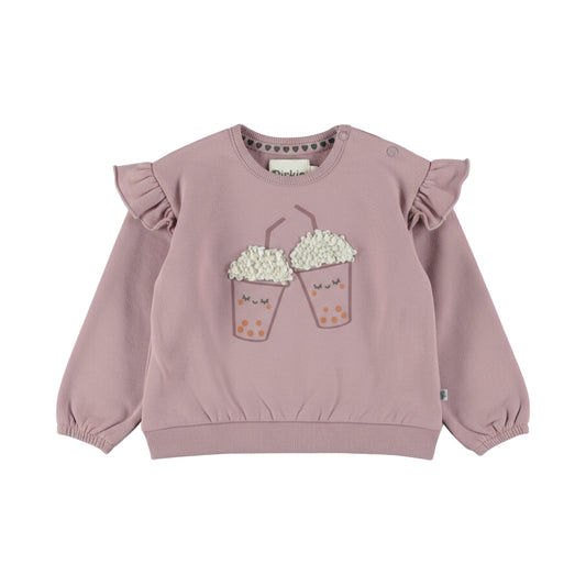DIRKJE Felpa MilkShake Con Volant Neonata