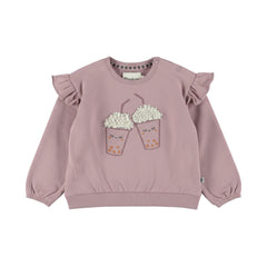 DIRKJE Felpa MilkShake Con Volant Neonata