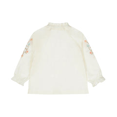 Dirkje Camicia Con Dettagli Fiori sulle Maniche e Bottoncini in Legno