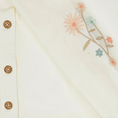 Dirkje Camicia Con Dettagli Fiori sulle Maniche e Bottoncini in Legno