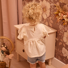 Dirkje T-Shirt Neonata con Volant e Fondo Svasato