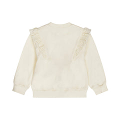 Dirkje Felpa Neonata mod.College con Volant pizzo Sangallo