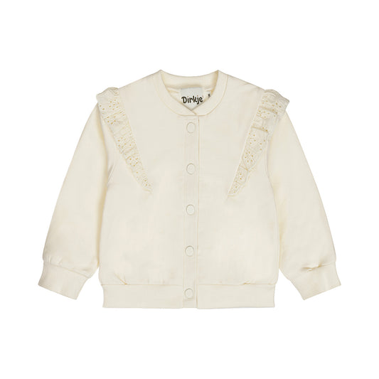 Dirkje Felpa Neonata mod.College con Volant pizzo Sangallo