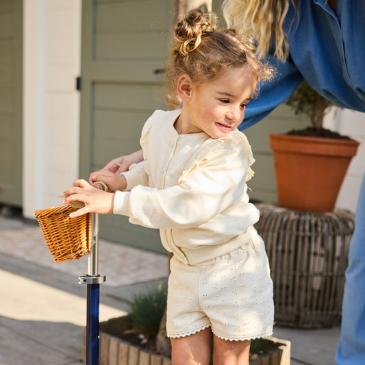 Dirkje Short con Pizzo Sangallo Foderato Neonata