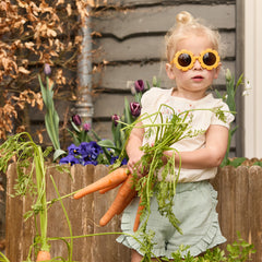 Dirkje Short Neonata con Volant in Cotone Organico