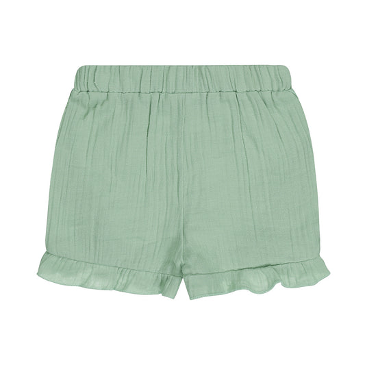 Dirkje Short Neonata con Volant in Cotone Organico