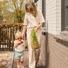 Dirkje Short Neonata con Volant in Cotone Organico