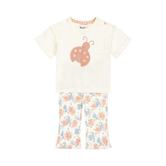 Dirkje Completo Neonata Maglia + Leggins a Zampa multicolor
