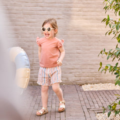 Dirkje Completo Neonata e Bambina Short+Maglia Con Volant