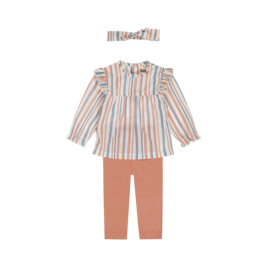 Dirkje Completo Leggins + Blusa e Fascia con Fiocco