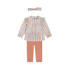 Dirkje Completo Leggins + Blusa e Fascia con Fiocco