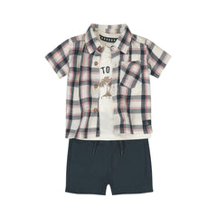 Dirkje Completo Tre Pezzi Camicia+T-shirt-Short in Felpa Cotone