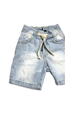 REBEL BERMUDA JEANS SFUMATO CON ELASTICO IN VITA NEONATO