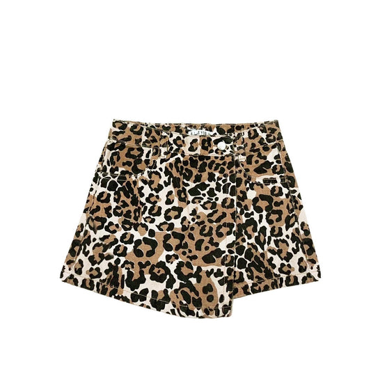 Shorts a gonna leopardato Bambina