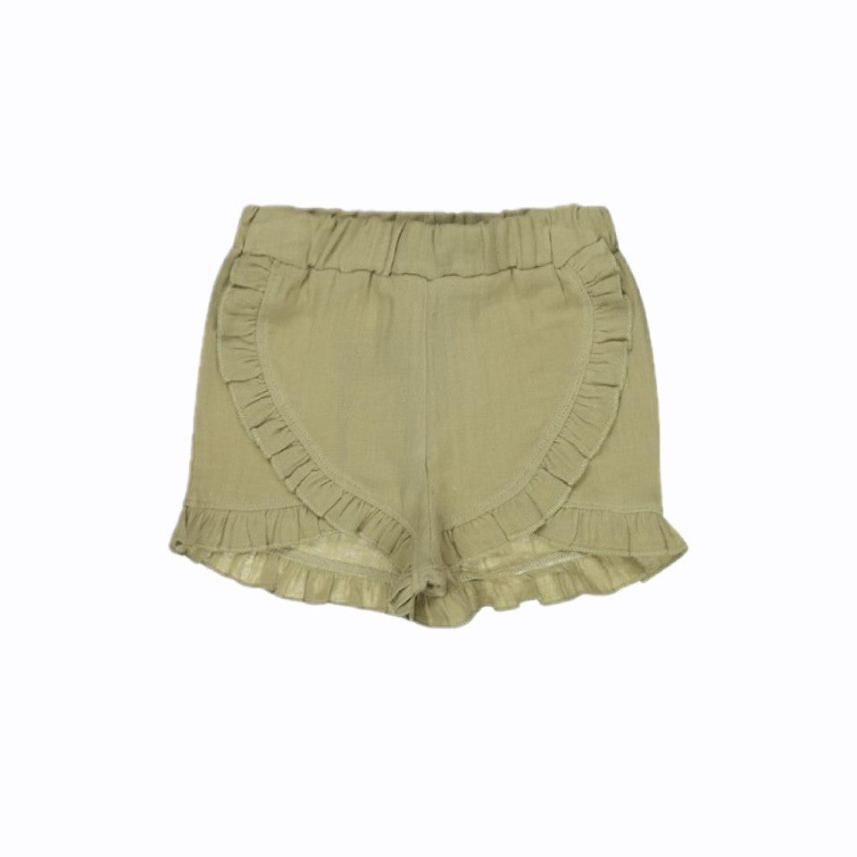 Shorts Neonata Dirkje in 100% Cotone con Volant