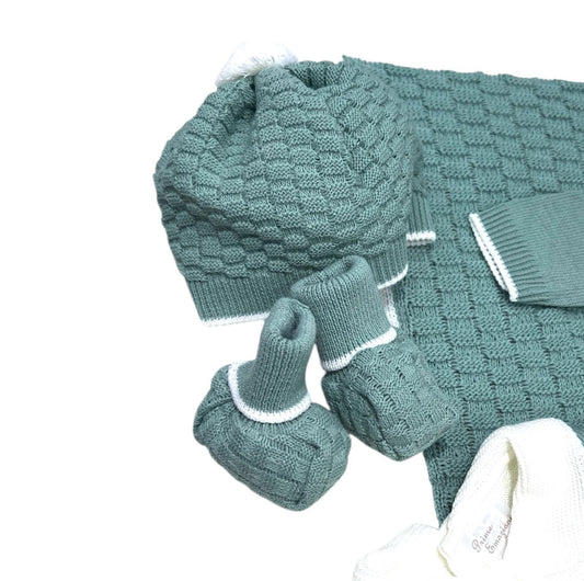 Prime Emozioni Cappellino e Scarpine m. Lana Da Corredino