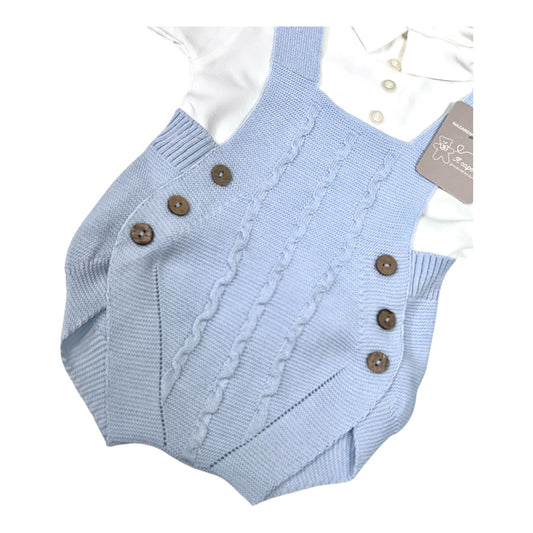 Nazareno Gabrielli Set In Filo Pagliaccetto-Camicia-Cuffietta-Scarpine (Copia)