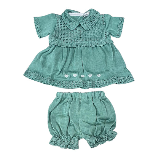 Klaiadì Completo in Filo Due Pezzi Nascita Da Neonata