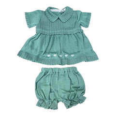 Klaiadì Completo in Filo Due Pezzi Nascita Da Neonata